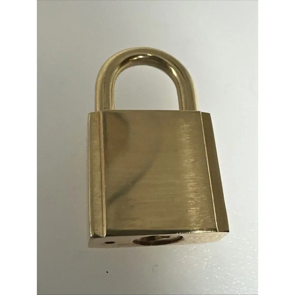 Vintage Prada Padlock For Necklace Or Charm Gold No Key - Picture 2 of 6